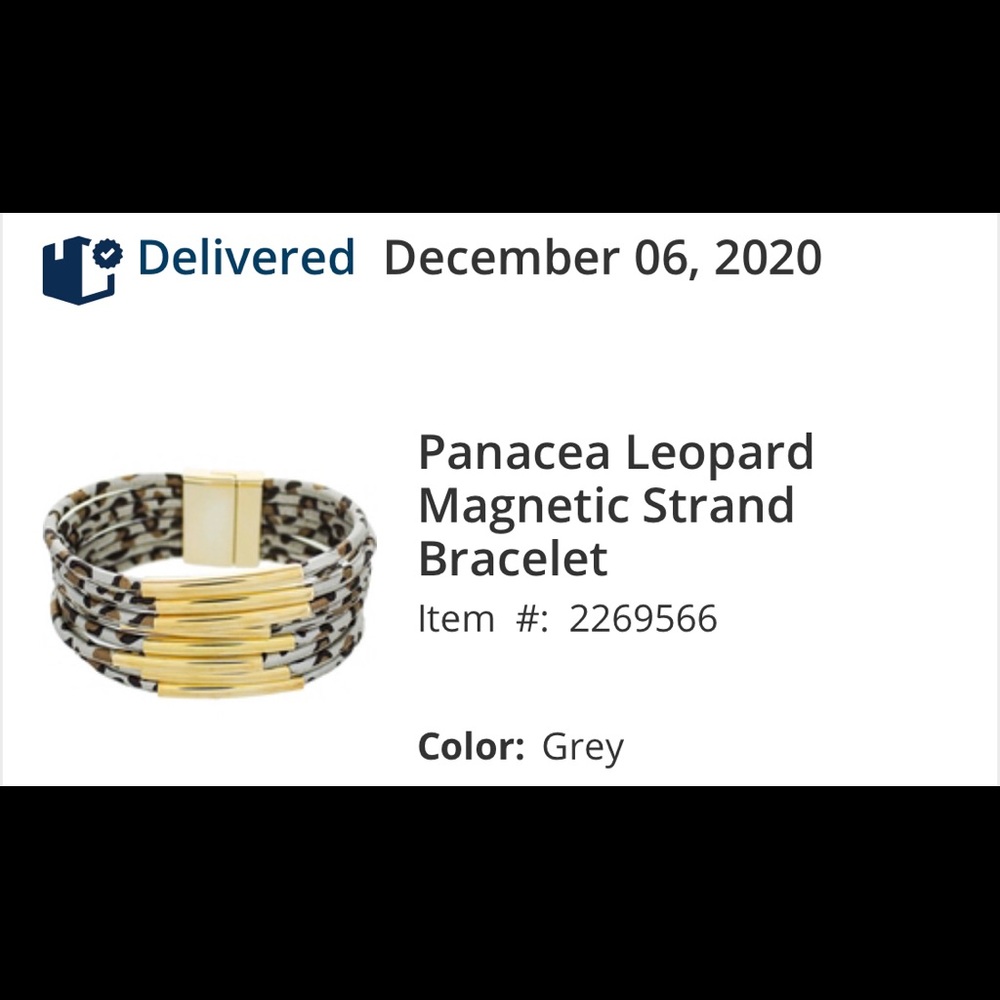New Panacea black leopard magnetic bracelet.